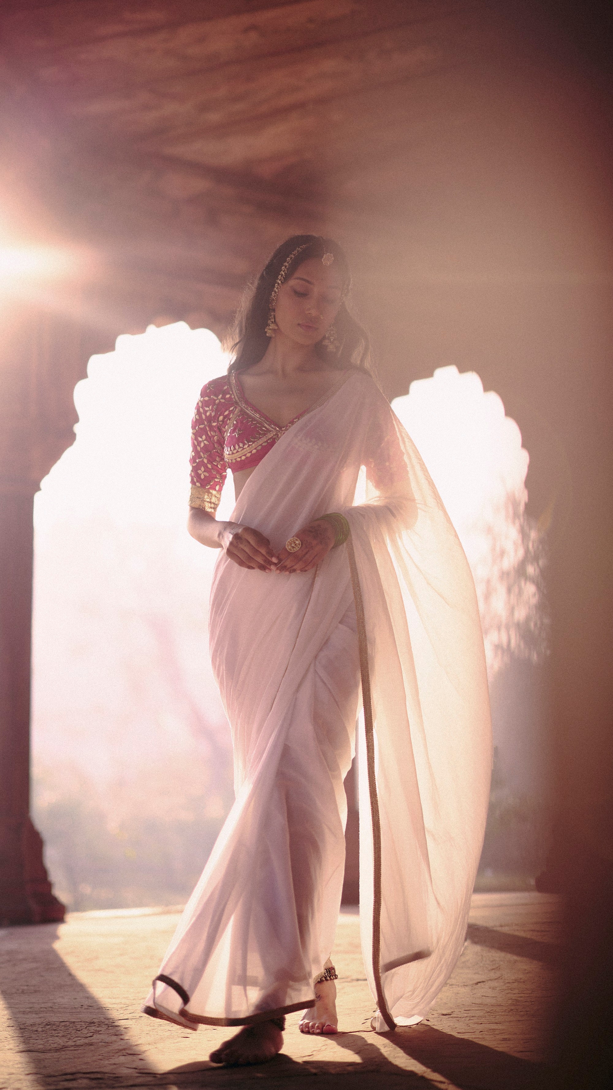 White Cotton Saree