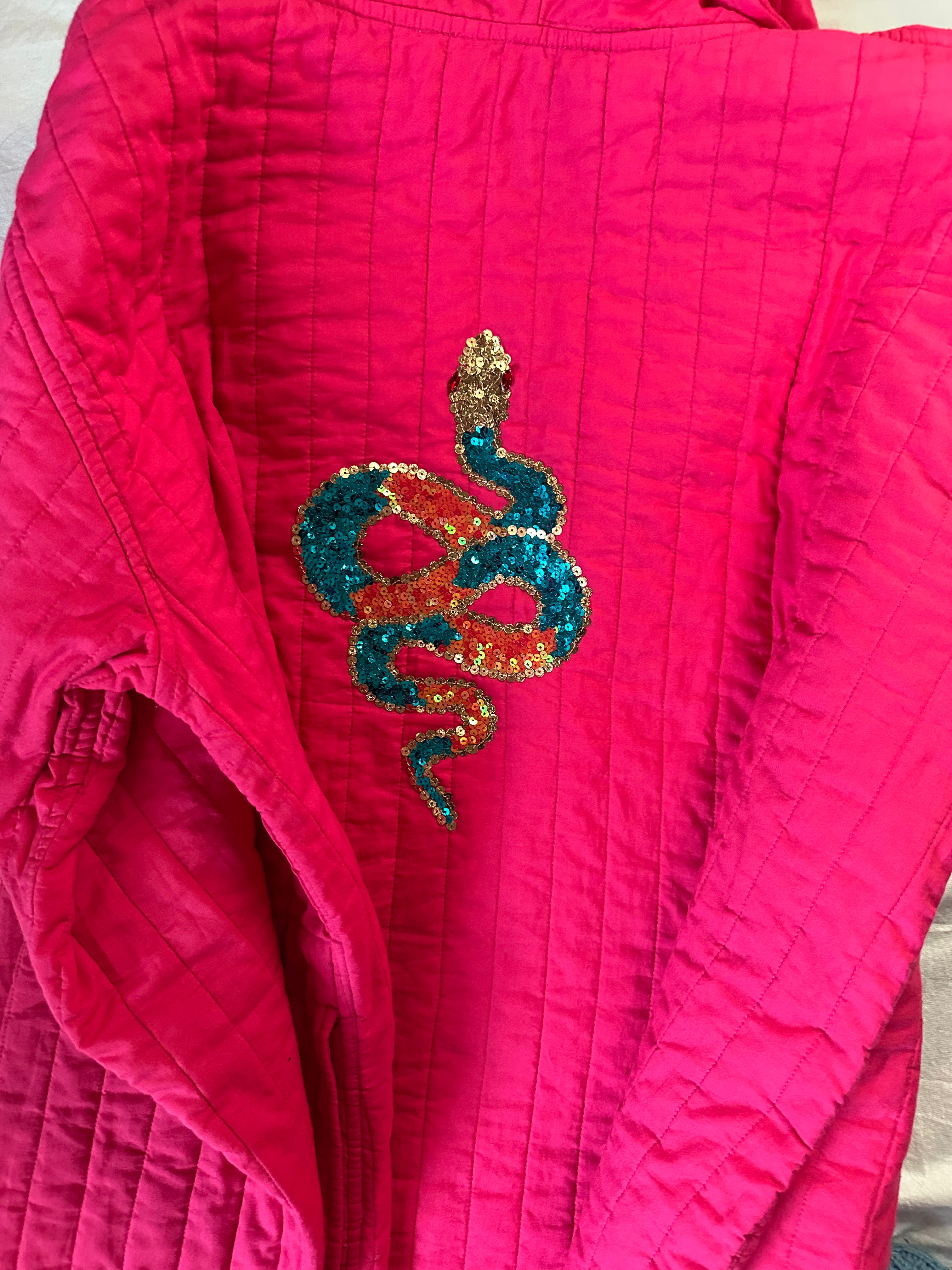 Serpent over-sized quilted jacket