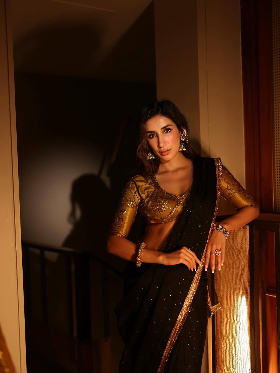 Black Organza Saree