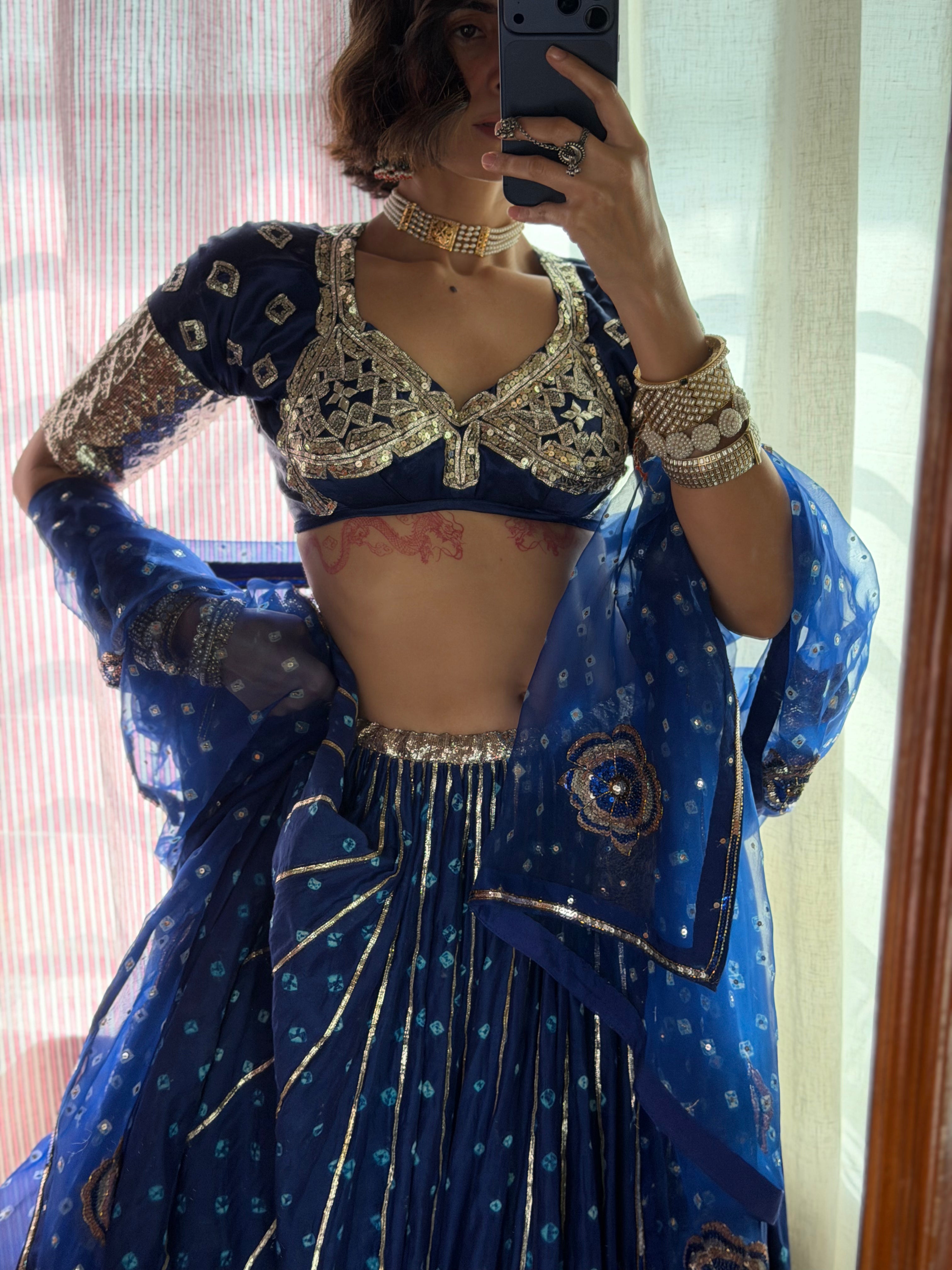 Bandhej 80 Kali Ghaghra