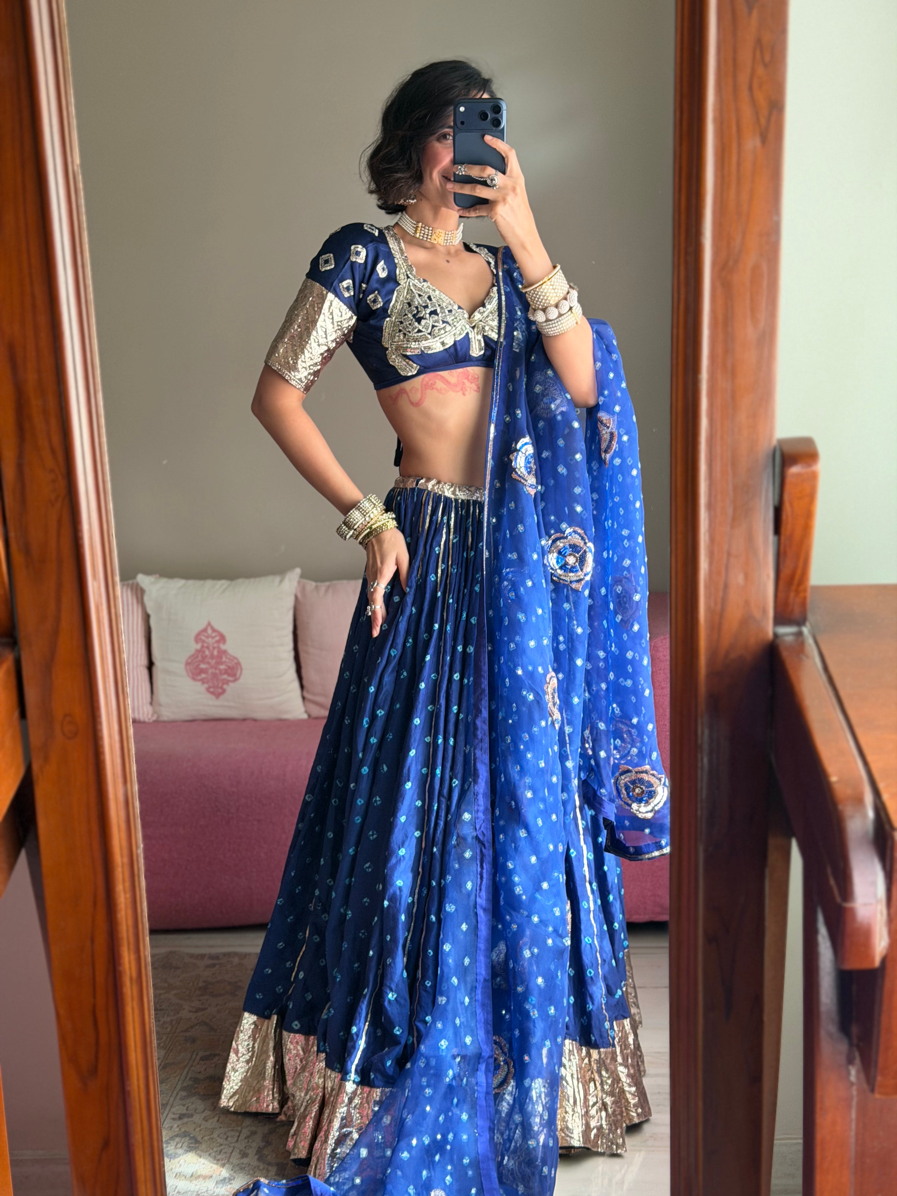 Bandhej 80 Kali Ghaghra