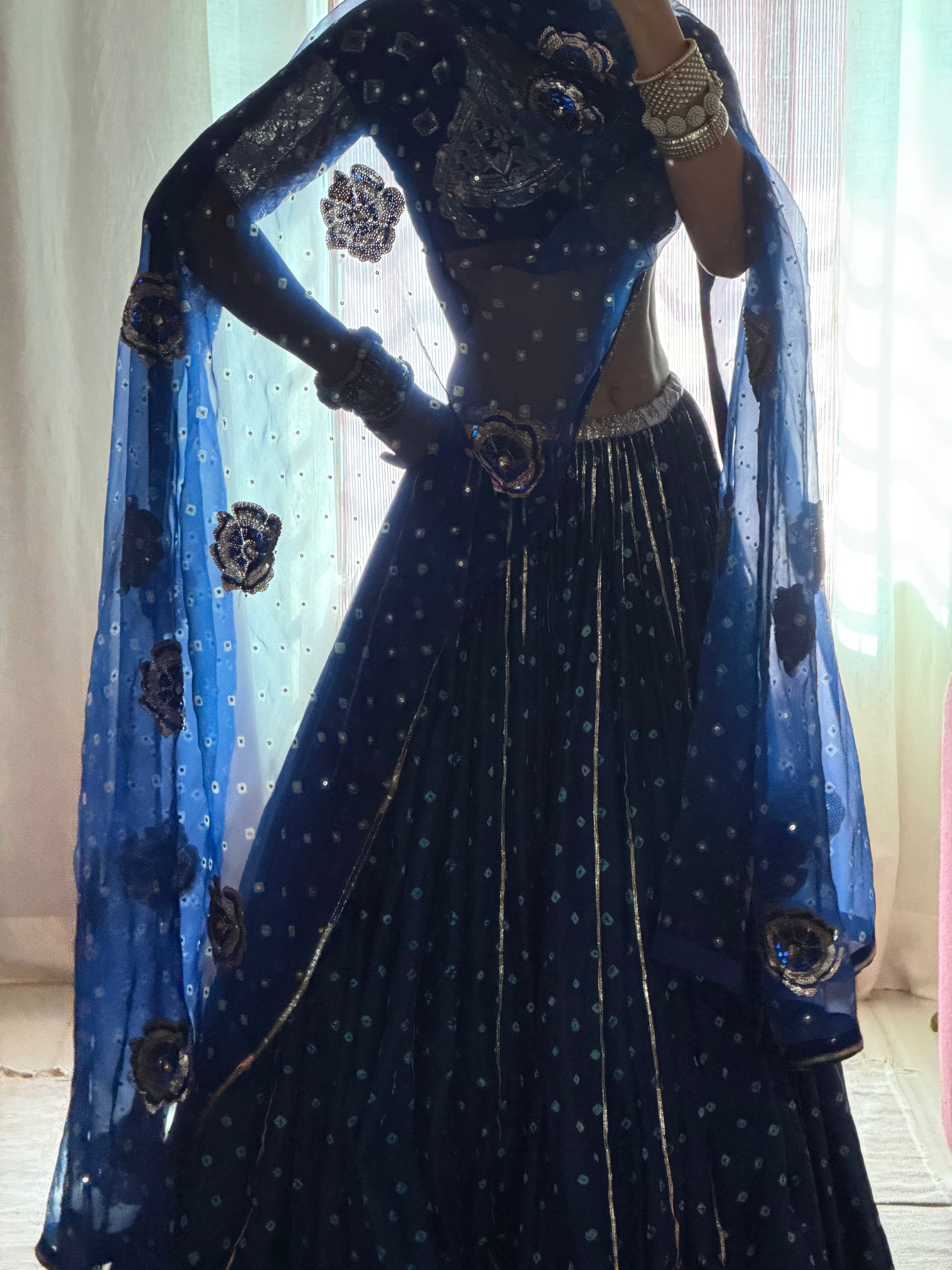 Bandhej 80 Kali Ghaghra